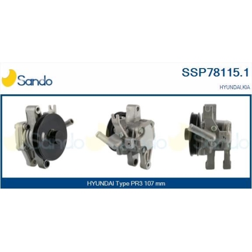 Hydraulikpumpe Lenkung Sando SSP78115.1 f&uuml;r Hyundai