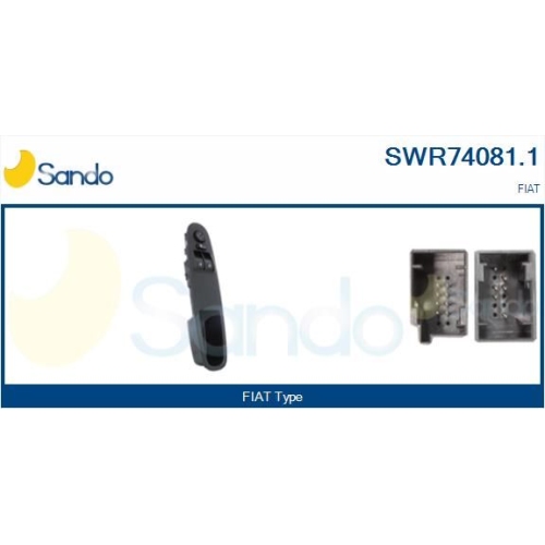 Schalter Fensterheber Sando SWR74081.1 für Fiat Vorne Links