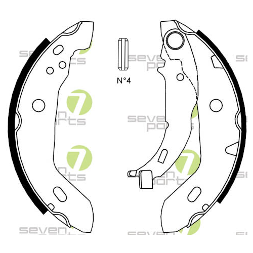 Bremsbackensatz 7 Seven Parts SVG10439 f&uuml;r Hinterachse