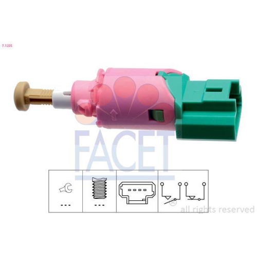 Bremslichtschalter Facet 7.1235 Made In Italy - Oe Equivalent für Renault