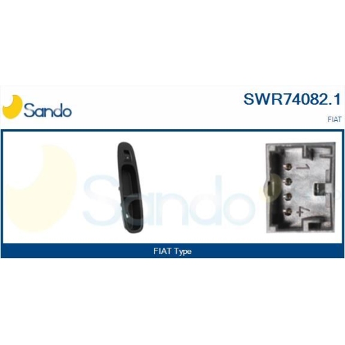 Schalter Fensterheber Sando SWR74082.1 für Fiat Vorne Rechts