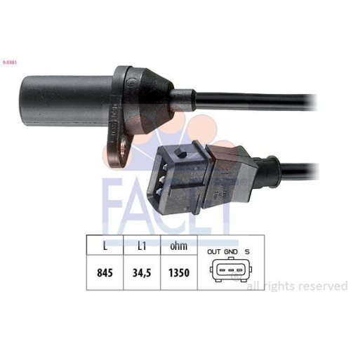 Impulsgeber Kurbelwelle Facet 9.0381 Made In Italy - Oe Equivalent für Fiat