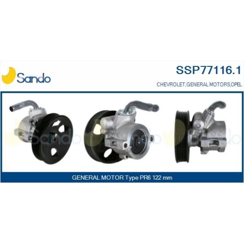 Hydraulikpumpe Lenkung Sando SSP77116.1 f&uuml;r Daewoo General Motors