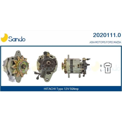 Generator Sando 2020111.0 f&uuml;r Mazda Mitsubishi Nissan Kia Hitachi