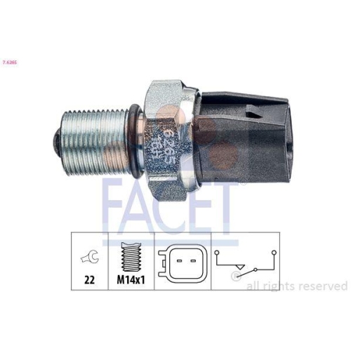 Schalter R&uuml;ckfahrleuchte Facet 7.6265 Made In Italy - Oe Equivalent f&uuml;r Ford