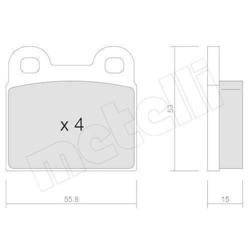 Bremsbelagsatz Scheibenbremse Metelli 22-0002-1 f&uuml;r Alfa Romeo Nsu Opel Porsche