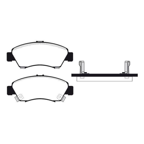 Bremsbelagsatz Scheibenbremse Raicam RA.0454.0 f&uuml;r Honda Vorderachse