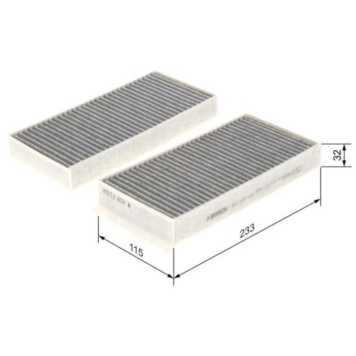 Filter Innenraumluft Bosch 1987435538 f&uuml;r Bmw Mini