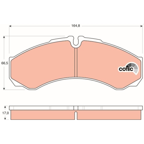 Bremsbelagsatz Scheibenbremse Trw GDB1534 Cotec f&uuml;r Iveco Vorderachse