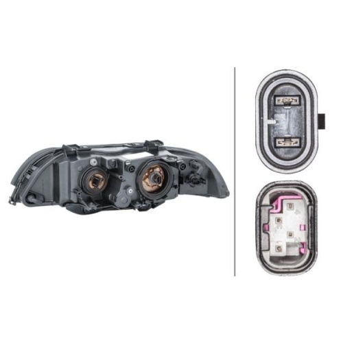 Hauptscheinwerfer Hella 1EJ 007 400-061 f&uuml;r Bmw Rechts