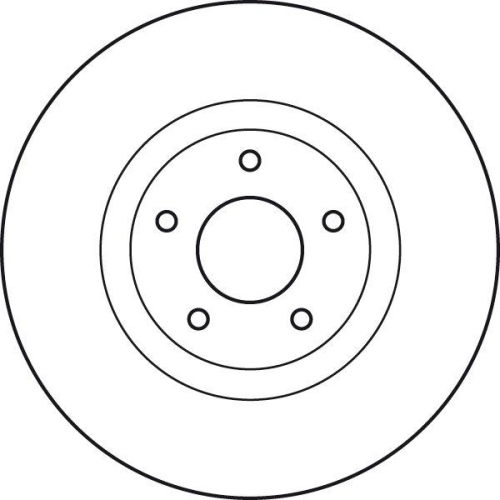 Brake Disc Trw DF4989S Trw Single for Nissan Renault Front Axle
