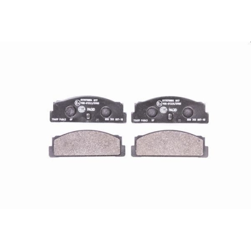 Eje trasero HELLA PAGID 8DB 355 007-101 Juego de pastillas de freno
