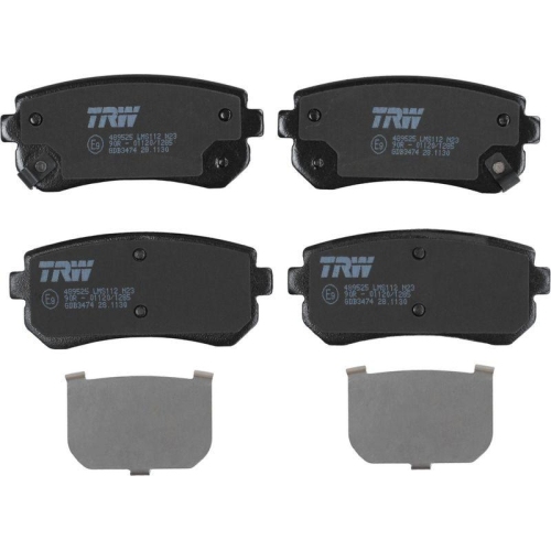 Bremsbelagsatz Scheibenbremse Trw GDB3474 Cotec f&uuml;r Hyundai Kia Jac Hinterachse