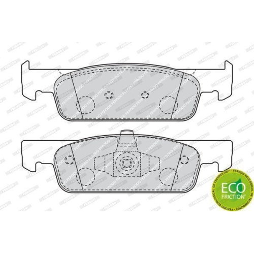 Bremsbelagsatz Scheibenbremse Ferodo FDB4615 Premier Eco Friction f&uuml;r Renault