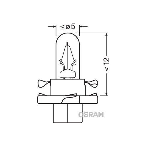 Gl&uuml;hlampe Instrumentenbeleuchtung Ams-osram 2351MFX6 Original f&uuml;r