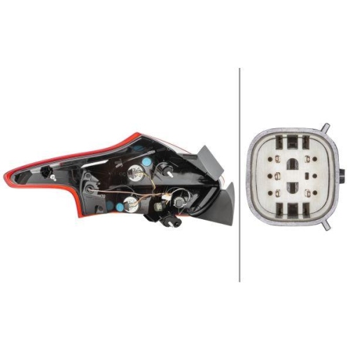 Heckleuchte Hella 2VP 354 828-081 f&uuml;r Ford Rechts