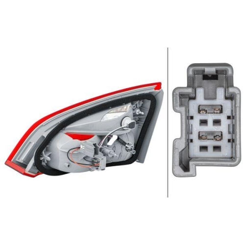 Heckleuchte Hella 2NR 354 828-111 für Ford Links