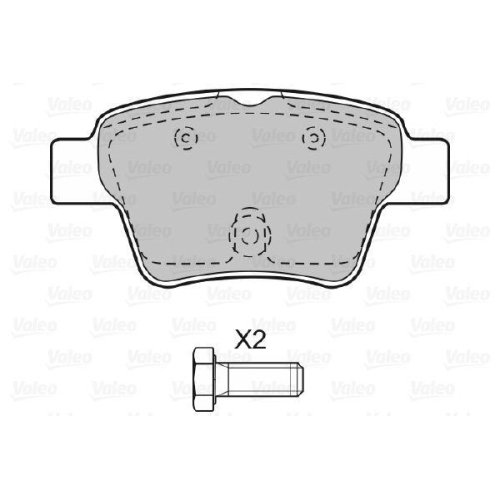 Bremsbelagsatz Scheibenbremse Valeo 598702 für Citroën Peugeot Citroën (df Psa)