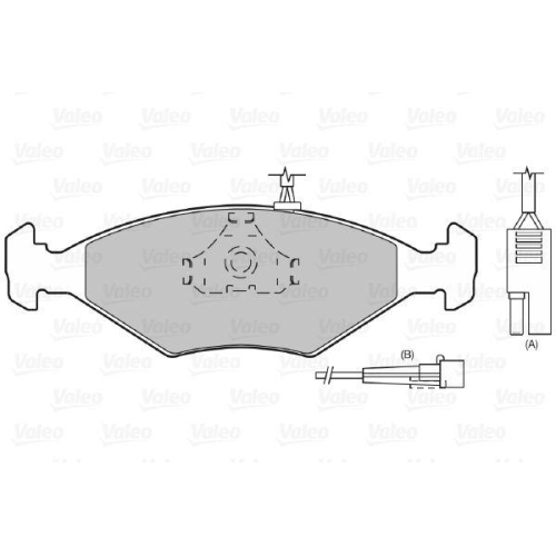 Bremsbelagsatz Scheibenbremse Valeo 598271 für Fiat Innocenti Vorderachse