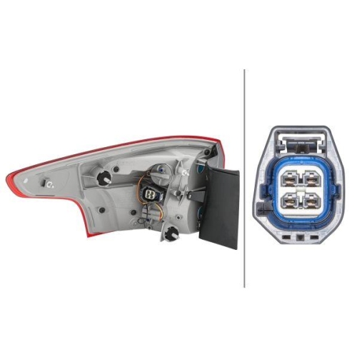 Heckleuchte Hella 2SD 354 828-161 für Ford Rechts