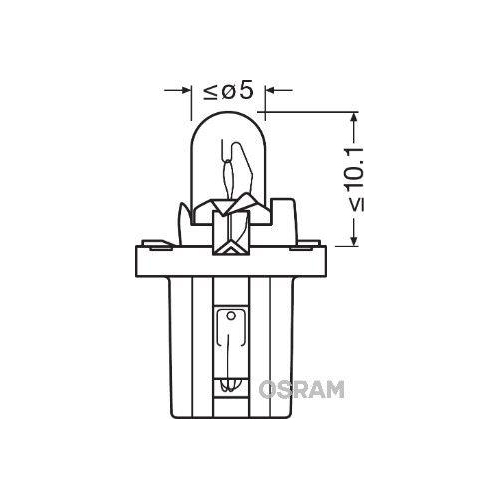 Gl&uuml;hlampe Instrumentenbeleuchtung Ams-osram 2722MFX Original f&uuml;r