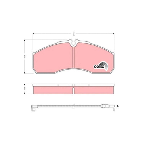Bremsbelagsatz Scheibenbremse Trw GDB1610 Cotec f&uuml;r Iveco Renault Trucks