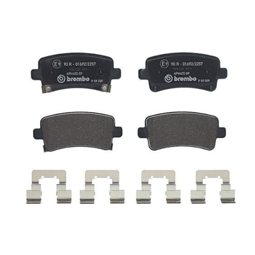 Bremsbelagsatz Scheibenbremse Brembo P59059 Prime Line f&uuml;r Opel Saab Vauxhall