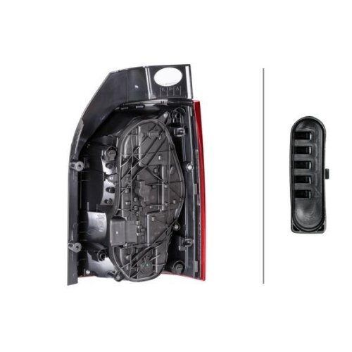 Heckleuchte Hella 2SD 012 336-051 f&uuml;r VW Links F&uuml;r Fahrzeuge Mit Heckklappe
