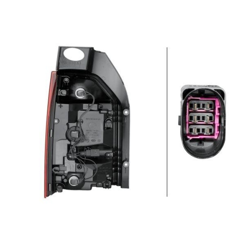 Heckleuchte Hella 2SK 012 337-061 für VW Rechts Für Fahrzeuge Mit Heckklappe