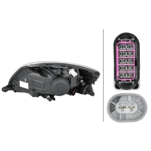 Hauptscheinwerfer Hella 1ED 010 417-341 f&uuml;r Skoda Rechts