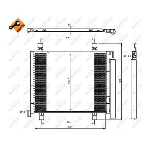 Kondensator Klimaanlage Nrf 350045 Easy Fit für Seat Skoda VW