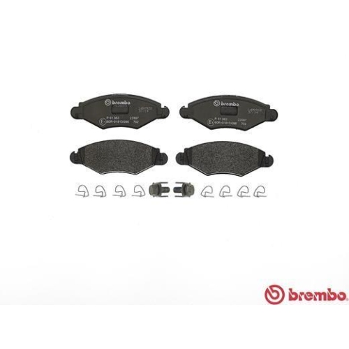 Bremsbelagsatz Scheibenbremse Brembo P61063 Prime Line f&uuml;r Citro&euml;n Peugeot Naza