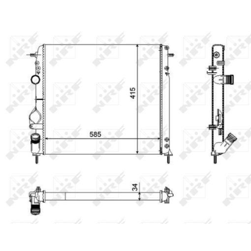 K&uuml;hler Motork&uuml;hlung Nrf 58325 f&uuml;r Renault Dacia