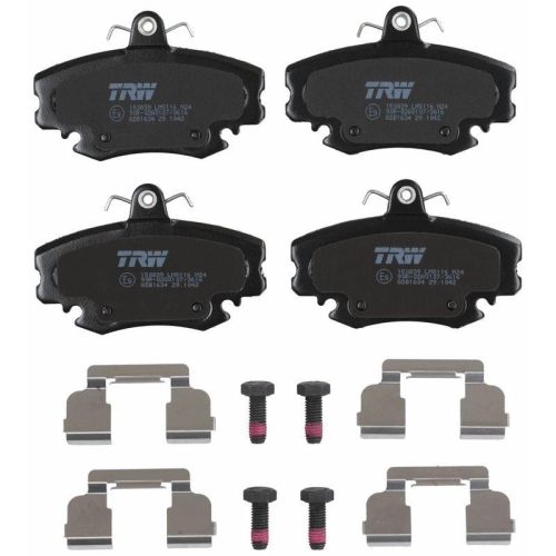 Bremsbelagsatz Scheibenbremse Trw GDB1634 Cotec f&uuml;r Dacia Renault Vorderachse