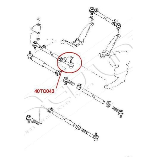 Spurstangenkopf Red-line 40TO043 f&uuml;r Toyota Lexus Vorderachse Links