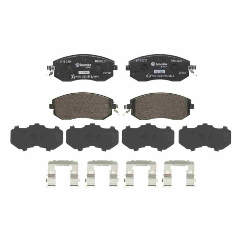 Bremsbelagsatz Scheibenbremse Brembo P78021X Xtra Line f&uuml;r Subaru Toyota