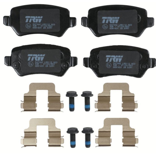 Bremsbelagsatz Scheibenbremse Trw GDB1831 Cotec f&uuml;r Vauxhall Opel Hinterachse