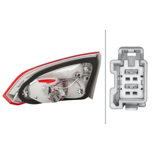 Heckleuchte Hella 2TP 354 995-131 f&uuml;r Ford Links