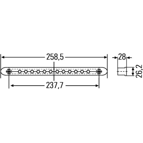 Feu Stop Additionnel Hella 2DA 959 071-537 pour Hymer Gillig Arrière