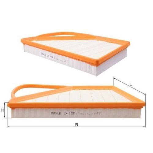 Luftfilter Mahle LX 1091/1 f&uuml;r Audi VW Bentley Cupra Rechts