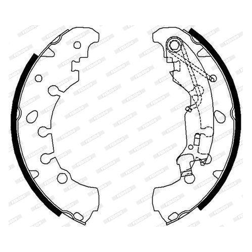 Bremsbackensatz Ferodo FSB681 Premier f&uuml;r Chrysler Citro&euml;n Fiat Lancia Opel