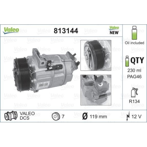 Kompressor Klimaanlage Valeo 813144 Valeo Origins New Oe Technologie f&uuml;r Nissan