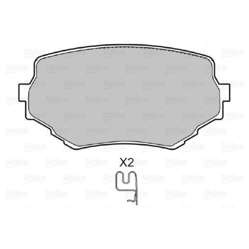 Bremsbelagsatz Scheibenbremse Valeo 598534 f&uuml;r Suzuki Vorderachse