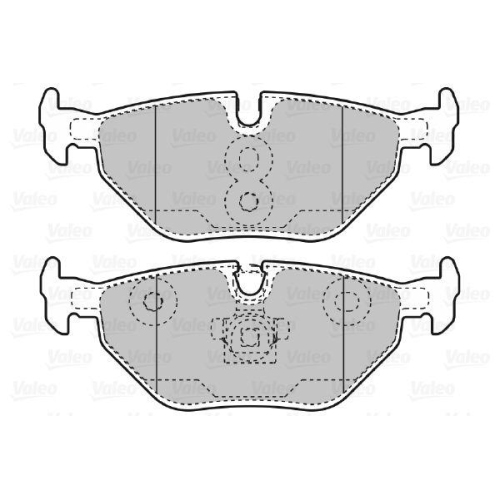 Bremsbelagsatz Scheibenbremse Valeo 598753 für Bmw MG Rover Saab Roewe (saic)
