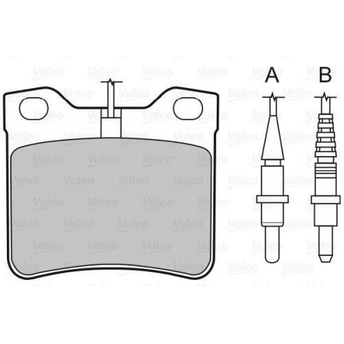 Bremsbelagsatz Scheibenbremse Valeo 598063 f&uuml;r Peugeot Hinterachse