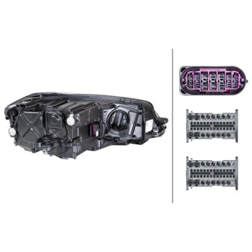 Hauptscheinwerfer Hella 1ZX 013 924-411 für VW Vw (faw) Links