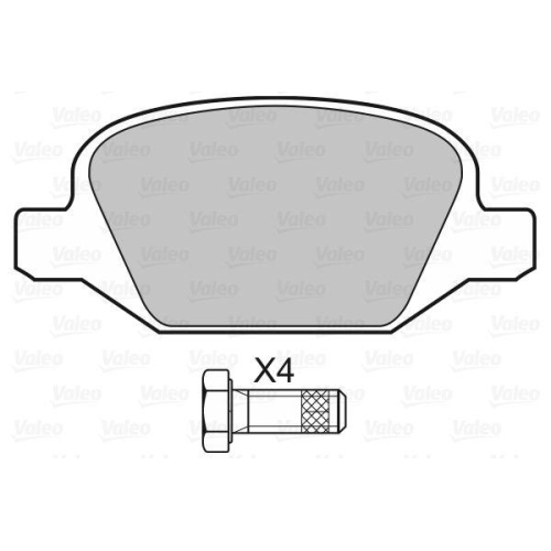 Bremsbelagsatz Scheibenbremse Valeo 598425 f&uuml;r Citro&euml;n Fiat Lada Lancia Abarth