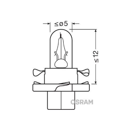 Gl&uuml;hlampe Instrumentenbeleuchtung Ams-osram 2352MFX6 Original f&uuml;r