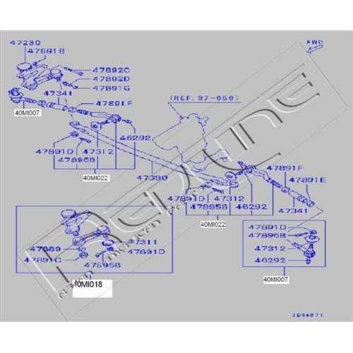 Lenkzwischenhebel Red-line 40MI018 f&uuml;r Mitsubishi Vorderachse