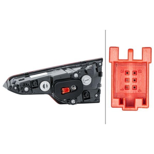 Heckleuchte Hella 2SA 012 249-091 f&uuml;r Audi Audi (faw) Links